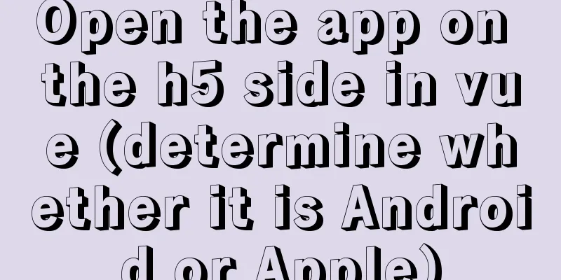 Open the app on the h5 side in vue (determine whether it is Android or Apple)