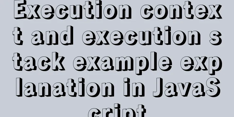 Execution context and execution stack example explanation in JavaScript