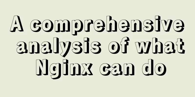 A comprehensive analysis of what Nginx can do