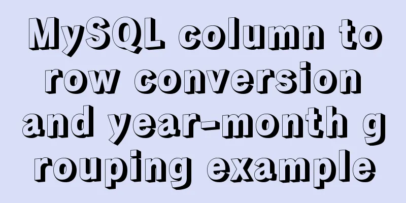 MySQL column to row conversion and year-month grouping example