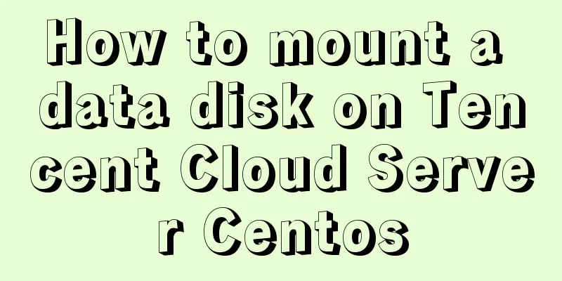 How to mount a data disk on Tencent Cloud Server Centos