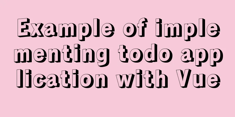 Example of implementing todo application with Vue