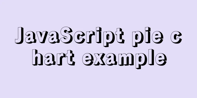 JavaScript pie chart example
