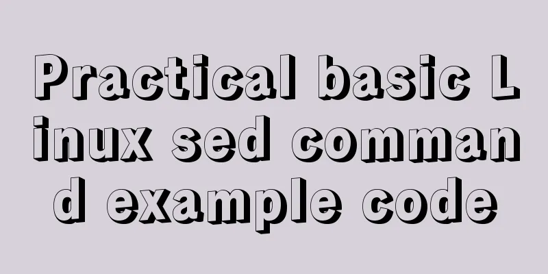 Practical basic Linux sed command example code