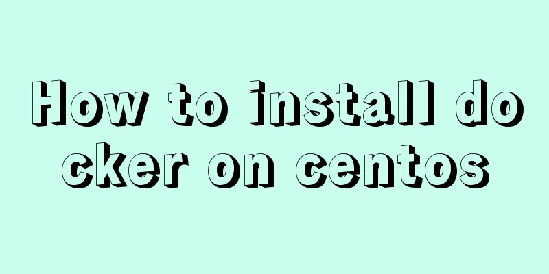 How to install docker on centos