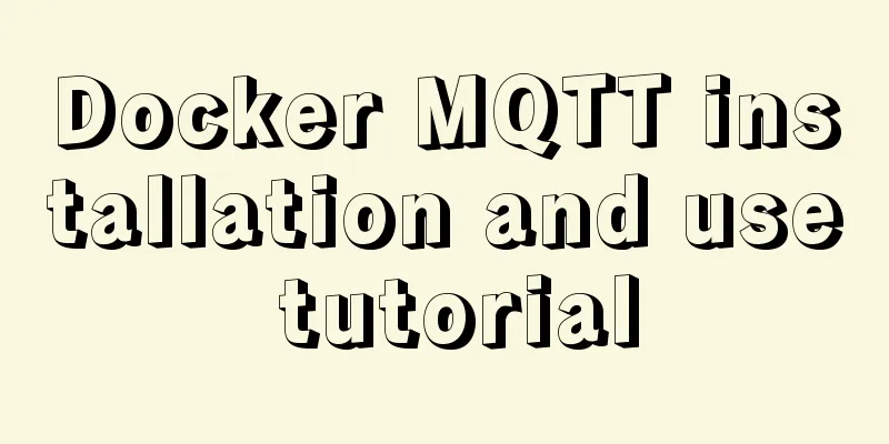 Docker MQTT installation and use tutorial