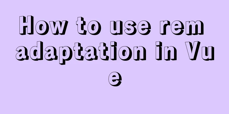 How to use rem adaptation in Vue