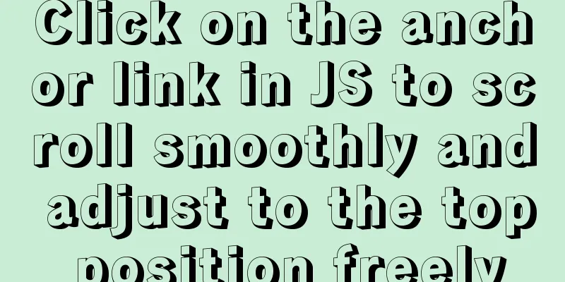 Click on the anchor link in JS to scroll smoothly and adjust to the top position freely