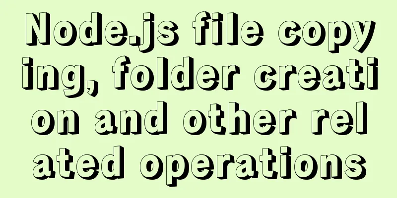 Node.js file copying, folder creation and other related operations