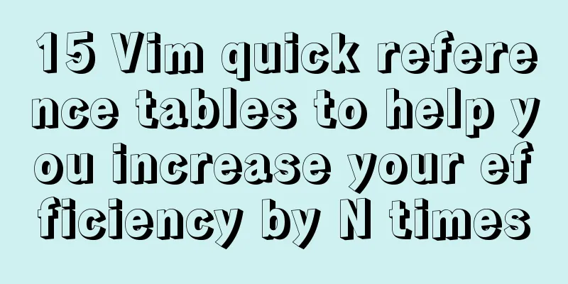 15 Vim quick reference tables to help you increase your efficiency by N times