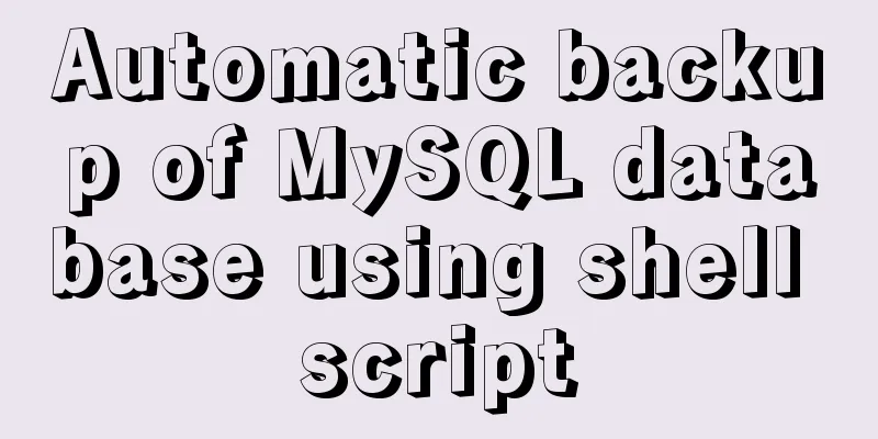 Automatic backup of MySQL database using shell script