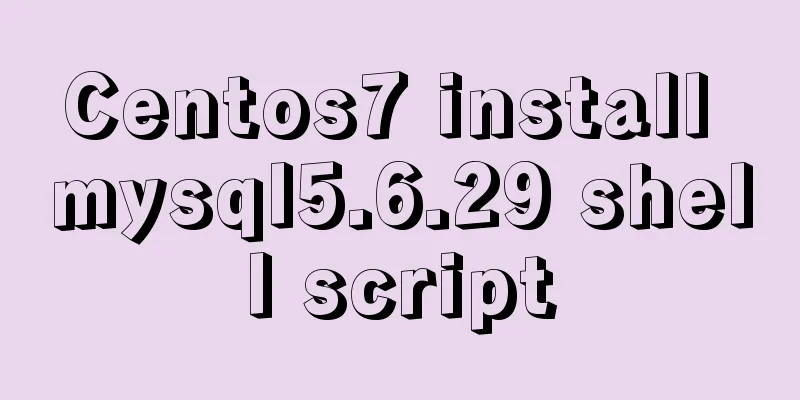 Centos7 install mysql5.6.29 shell script