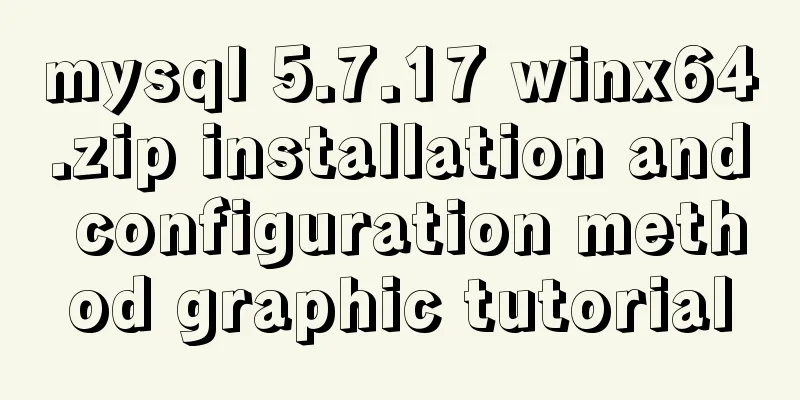 mysql 5.7.17 winx64.zip installation and configuration method graphic tutorial