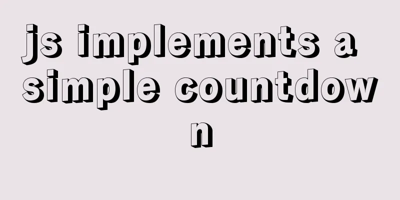 js implements a simple countdown
