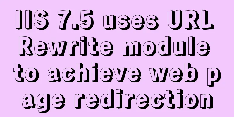 IIS 7.5 uses URL Rewrite module to achieve web page redirection