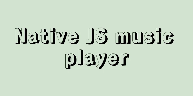 Native JS music player