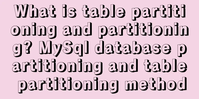 What is table partitioning and partitioning? MySql database partitioning and table partitioning method