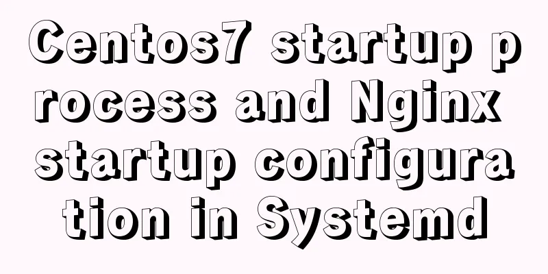 Centos7 startup process and Nginx startup configuration in Systemd