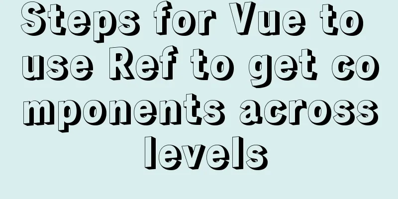 Steps for Vue to use Ref to get components across levels