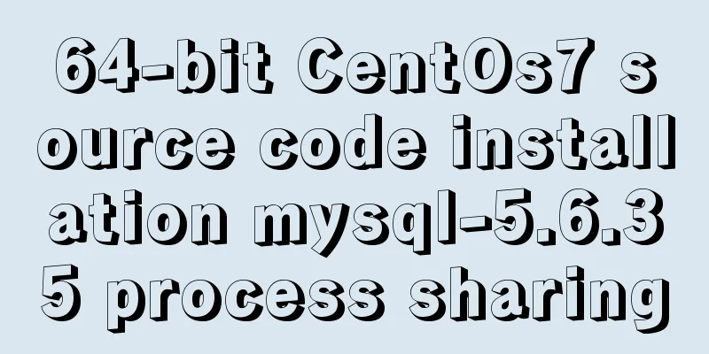 64-bit CentOs7 source code installation mysql-5.6.35 process sharing