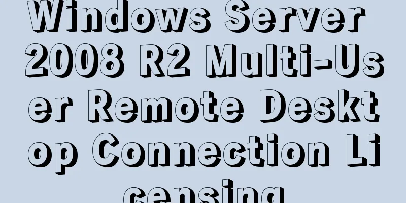 Windows Server 2008 R2 Multi-User Remote Desktop Connection Licensing