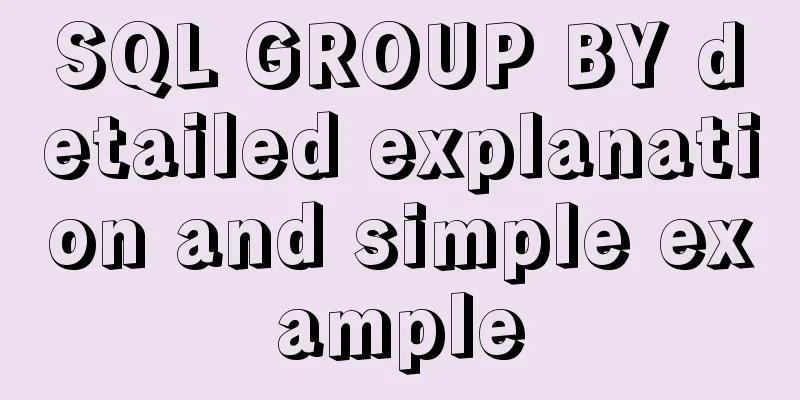 SQL GROUP BY detailed explanation and simple example