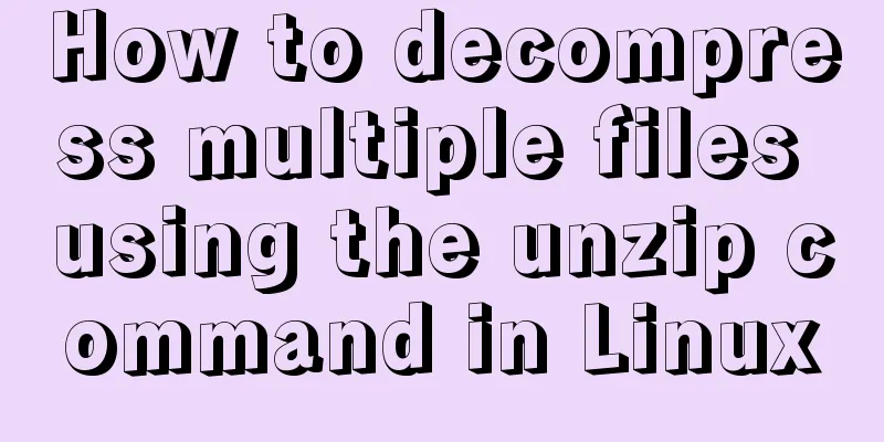 How to decompress multiple files using the unzip command in Linux