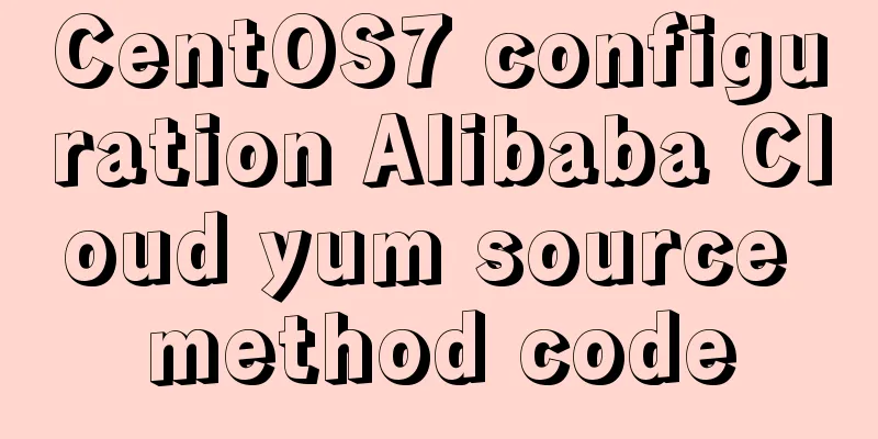 CentOS7 configuration Alibaba Cloud yum source method code
