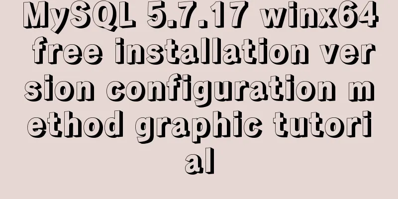 MySQL 5.7.17 winx64 free installation version configuration method graphic tutorial