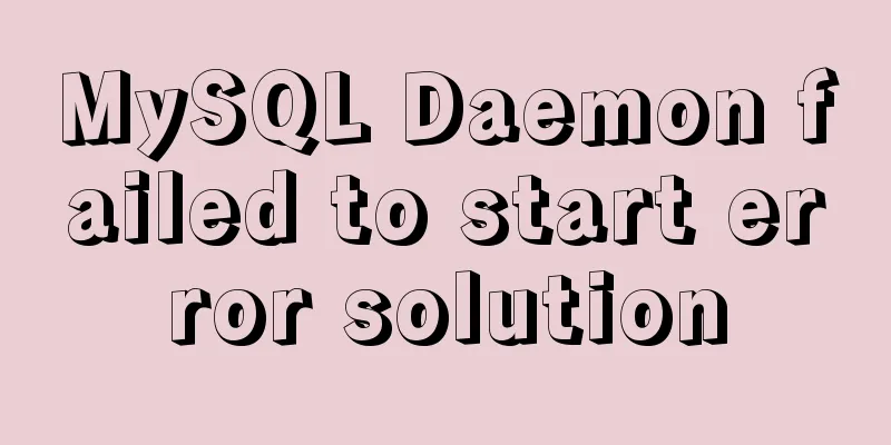 MySQL Daemon failed to start error solution