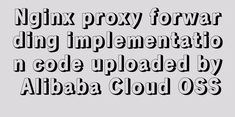 Nginx proxy forwarding implementation code uploaded by Alibaba Cloud OSS