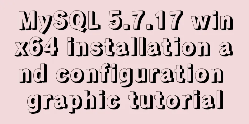 MySQL 5.7.17 winx64 installation and configuration graphic tutorial