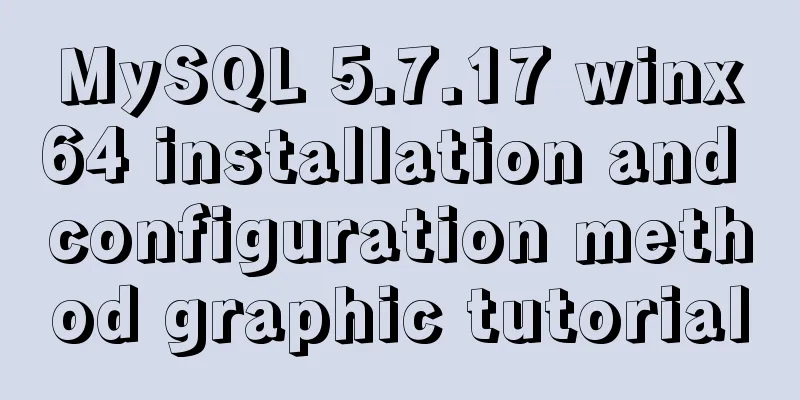 MySQL 5.7.17 winx64 installation and configuration method graphic tutorial