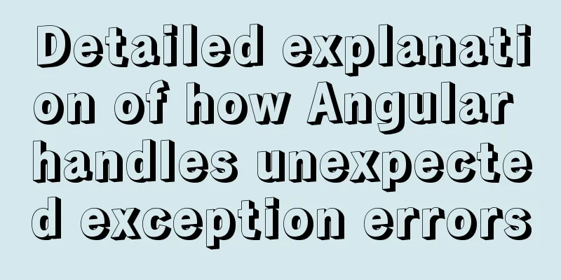 Detailed explanation of how Angular handles unexpected exception errors