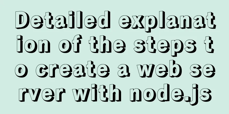 Detailed explanation of the steps to create a web server with node.js