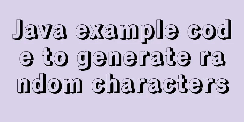 Java example code to generate random characters